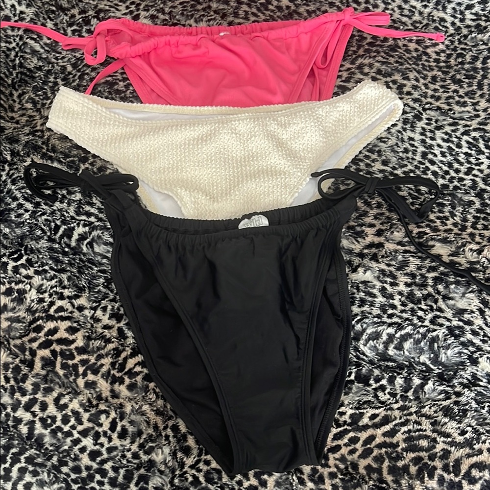 Stylish Women's Swimwear Set - Pink, White, and Black